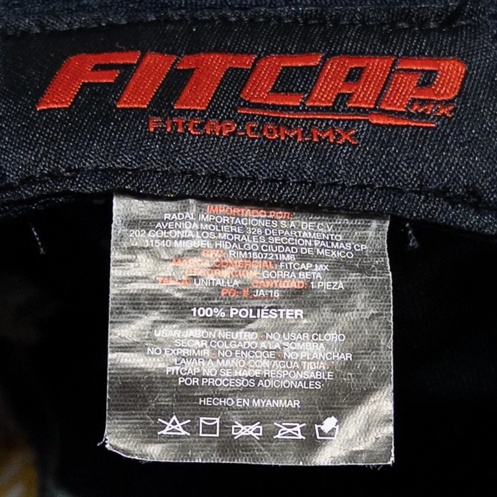 FITCAP Puerto Vallarta Navy Blue Embroidered Baseball Cap One Size Strap Back